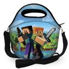 Bolsa Lancheira Térmica Lancheira Escolar Lancheira Infantil Marmiteira - Minecraft Duo .