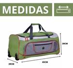 Bolsa Mala Sacola de Viagem C/ Rodinhas Reforçada - Super Resistente Grande - Original - Clio