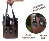 Bolsa Mateira de Chimarrão Suporte para Térmica de 1 Litro Cor Café