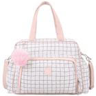 Bolsa Maternidade Grande Hug Linha Grid Rosa B10703