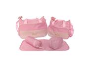 Bolsa Maternidade Kit 5 Peças Conjunto Enxoval Bebê Rosa