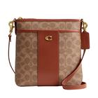 Bolsa Messenger Coach KITT Tan Caramel para mulheres