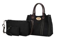 Bolsa MKF Collection Elissa Satchel, conjunto de 3 peças Vegan Lea