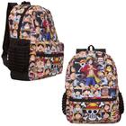 Bolsa Mochila de Costas Infantil Menino One Piece Resistente