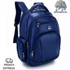 Bolsa Mochila de Couro Universitária Unissex Feminina Masculina Reforçada Com Cabo de Aço C/USB