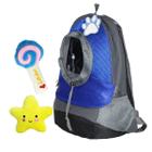 Bolsa Mochila De Transporte Pet Azul Cachorro + Mordedores