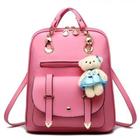 Bolsa Mochila Feminina Com Chaveiro Urso material sintético BL1201 - Kingleen