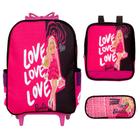 Bolsa Mochila Feminina Rodinhas de Passeio Barbie