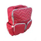 Bolsa mochila maternidade com 9 bolsos multiuso termica e impermeavel do bebe e da mamae vermelha