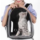 Bolsa Mochila Transporte Pet Visao Panoramica Astronauta Gato Cachorro Bolsos Ventilado Alça Ajustavel Passeio Viagem Caminhada Saida