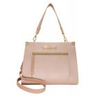 Bolsa Monica Sanches Feminina Creme Metal Areia 3438