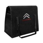 Bolsa Organizadora Porta Malas Logo Citroen Carpete Preto 20 Litros