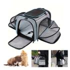 Bolsa para Cao Gato Cachorro Pet Transporte Animal de Estimaçao Pequeno Porte Sacola Expansivel Passeio Viagem Carro Onibus Aviao