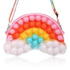 Bolsa Pop It Tckoll Rainbow Clouds para Meninas (6-8 anos)