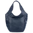 Bolsa saco grande de couro Cíntia azul Feminino