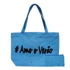 Bolsa Sacola De Praia, Piscina, Clube, Amo O Verão De Ombro Feminina + Bolsinha Ou Bolsa De Palha- BP01