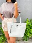 Bolsa Shopper Nylon FITNESS de Ombro Clean Esportiva Academia Bags Gym Masculino Feminino Ziper Vertical Frontal Resistente Treino Crossbody Unisex