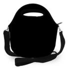 Bolsa Térmica Feminina Lancheira Neoprene Preto Liso Marmita