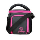 Bolsa Térmica Fitness Compacta Preto Rosa Marmita - Everbags