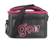 Bolsa Térmica Fitness Marmita Lancheira Preta Fit Rosa Feminina Pink