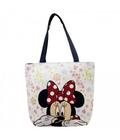 Bolsa Tote Flores Rosto Minnie - Disney