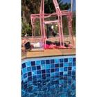 Bolsa Transparente 100% PVC/Piscina/Praia/Enfermagem/Jumbo/Multiuso/Rosa