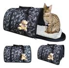 Bolsa Transporte Pet Luxo Cães E Gatos Avião Preto Rf04-2