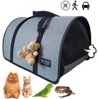 Bolsa Transporte Pet Luxo Cães E Gatos Avião Preto rf04-2