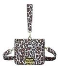 Bolsa transversal animal print cinza