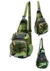 Bolsa Transversal Camuflada Tática Com Porta Garrafa