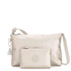 Bolsa Transversal Kipling Atlez Duo Metálica - Dourado