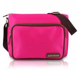Bolsa Transversal Tiracolo Com Alça Ajustável E Bolso Externo Pink Jacki Design