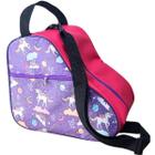 Bolsa Unicórnio Lilás / Pink Para Patins Infantil Patinação