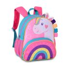 Bolsa Unicórnios Infantil Mochila de Costas Escolar Feminina