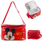 Bolsa Vermelha Térmica Lancheira Mickey 15x27x18cm - Disney