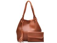 Bolsas femininas grande Estilo sacola de Ombro com Bolsinha extra