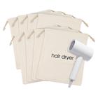 Bolsas para secador de cabelo Terdey Storage Drawstring Pouch White (8 unidades)