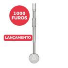 Bomba Chimarrão Bojo 1000 FUROS Com Anel e Bocal 24cm Inox