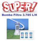 Bomba Filtrante Piscina Intex 3785 L/H 110v + 03 Filtros ( 2 + 1 )