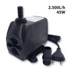 Bomba Submersa 2,5m Ajustável 2500l/h 45w P/ Fontes Aquários Lagos Chafariz