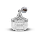 bomboniere baleiro vidro grande 560ml 20cm decoração tampa potiche luxo cristal vela mesa lembrancinha