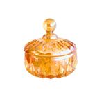 Bomboniere Potiche de Vidro Bomboniere de Vidro Ambar Luxo - L'amour Home Store