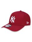 Bone 9forty aba curva ajustavel mlb new york yankees aba curva snapback vermelho escuro new era