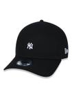 Bone 9forty aba curva ajustavel mlb new york yankees mini logo aba curva snapback preto new era