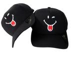 Boné Aba Curva Preto Aberto com Ajuste Sorriso Smile Snapback Anth Co Original