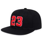 BONE ABA RETA 23 Bordado Hip-Hop Baseball cor: Preto total