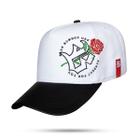 Boné Blck Brasil Snapback Side Rose Aba Couro