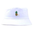 Bone Chapeu Bucket Hat Abacaxi Pineapple Branco