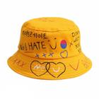 Boné Chapéu Bucket Hat Badass Grafitado Amarelo