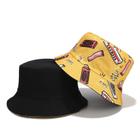 Boné Chapéu Bucket Hat Balde Chiclete Dupla Face Amarelo